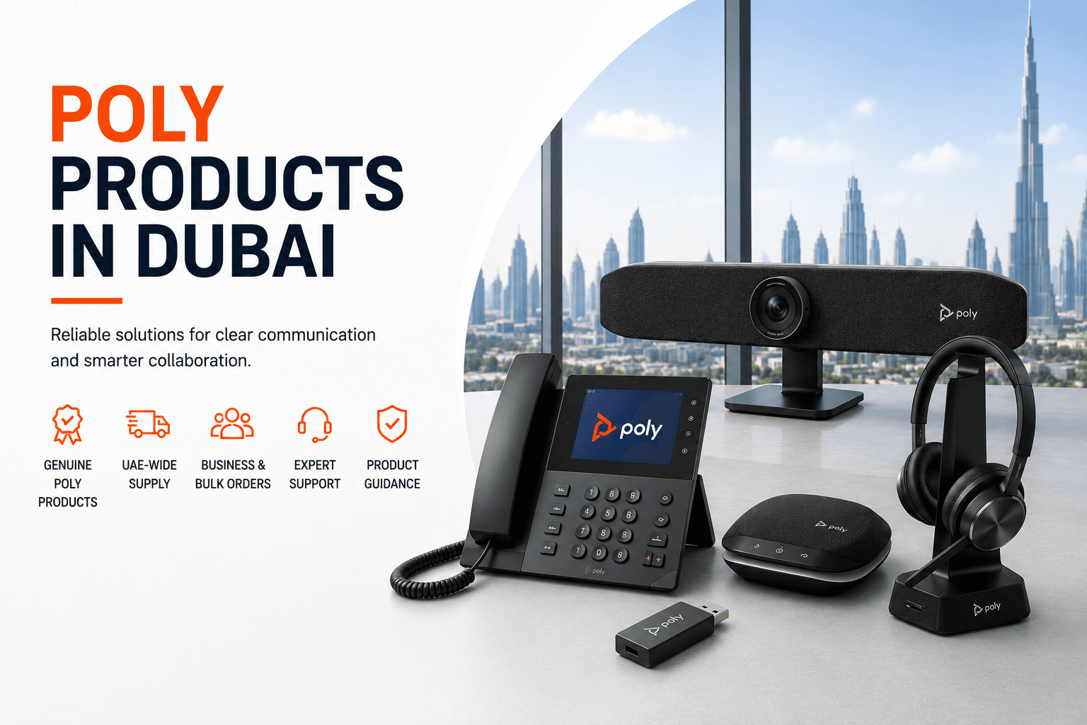 Poly products at Tech Speed Computers Systems, Dubai